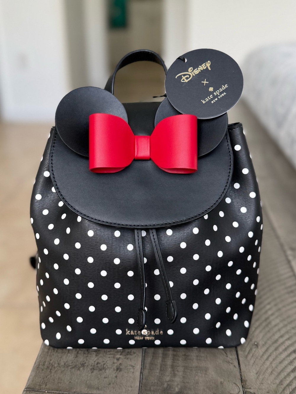 NWT Kate Spade Disney Minnie Mouse Polka Dot Backpack MSRP $379